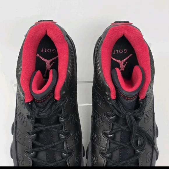 Nike Air Jordan 9 Low Golf Charcoal Men Sz 10.5 Black True Red Shoes FJ5934-002
